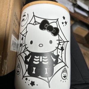 Hello Kitty Black and White Jar/Candle Holder